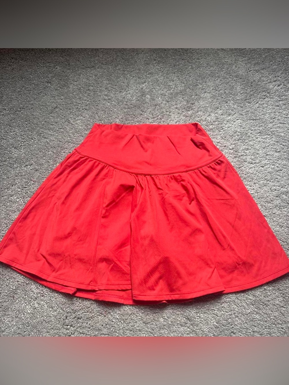 SHEIN Bright Red Flared Skater Skirt